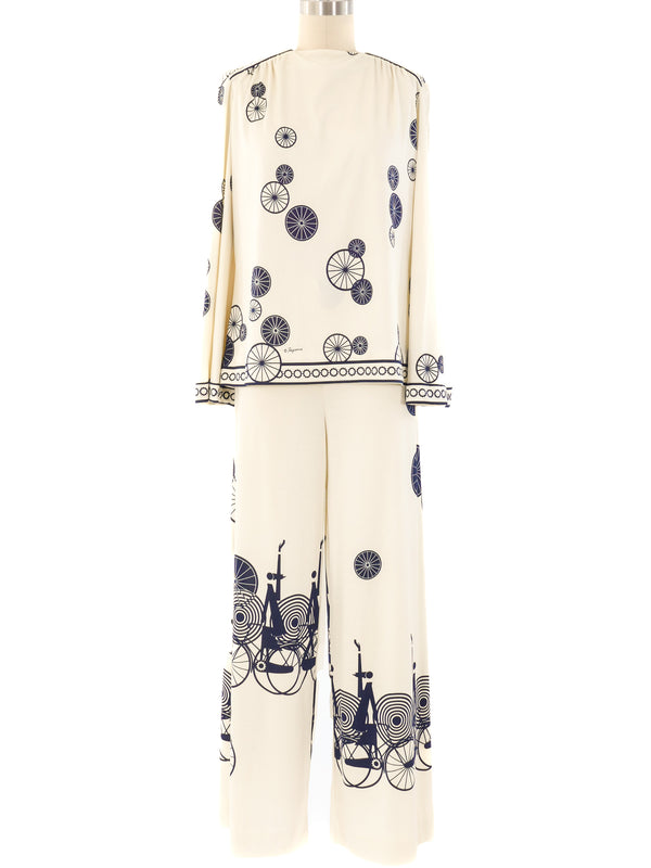 Paganne Bicycle Wheel Printed Ensemble Suit arcadeshops.com