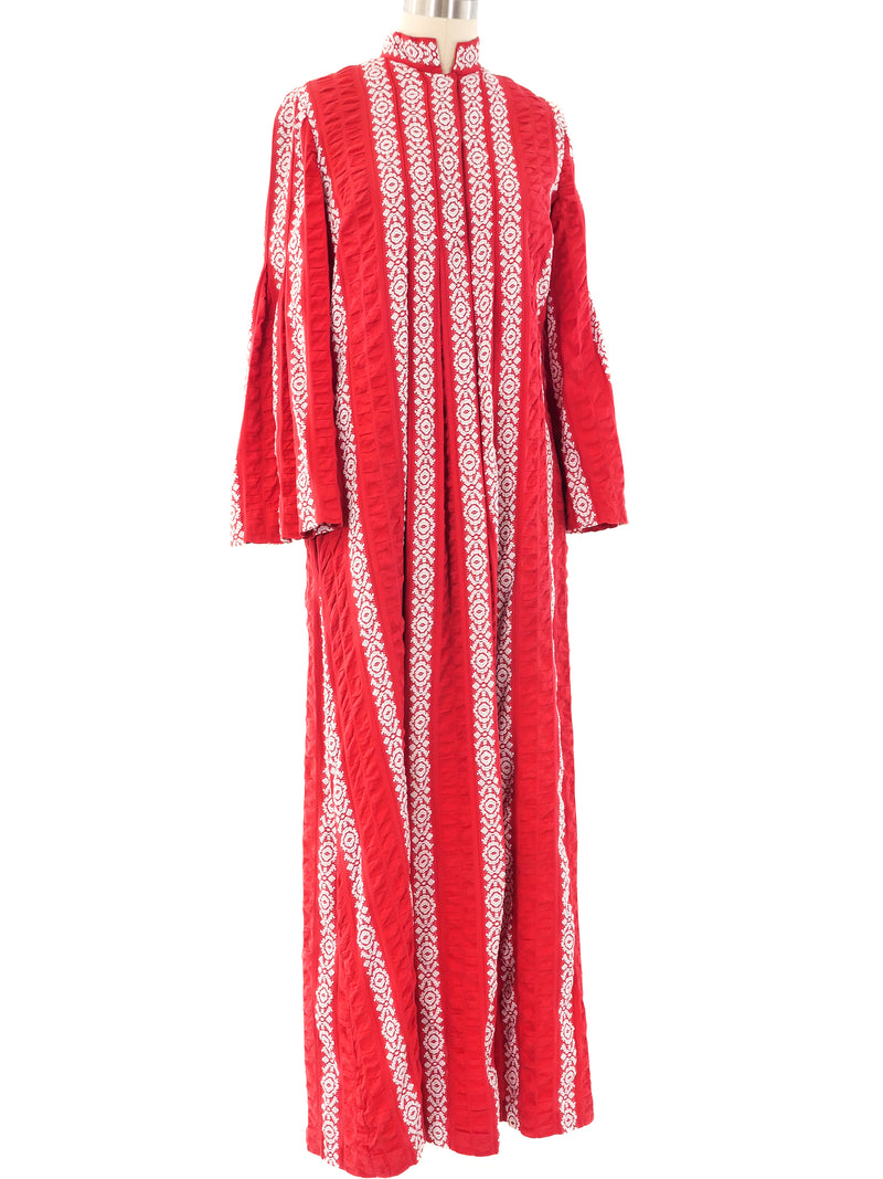 Bill Tice Seersucker Striped Caftan Dress arcadeshops.com
