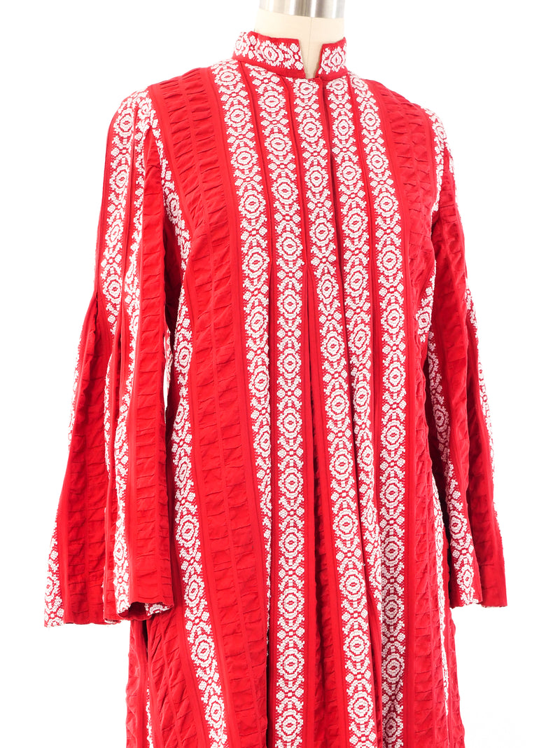 Bill Tice Seersucker Striped Caftan Dress arcadeshops.com