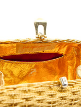 Koret Gold Woven Chainlink Clutch Accessory arcadeshops.com