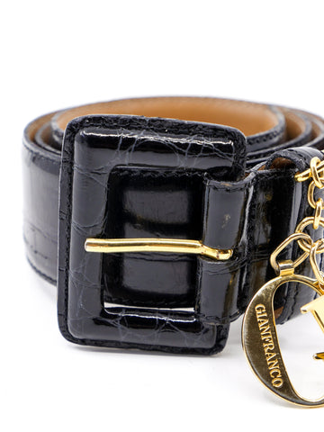 Gianfranco Ferre Croc Leather Belt made in Italy Gianfranco Ferre | Accessories | Gianfranco Ferre Croc  main image 2