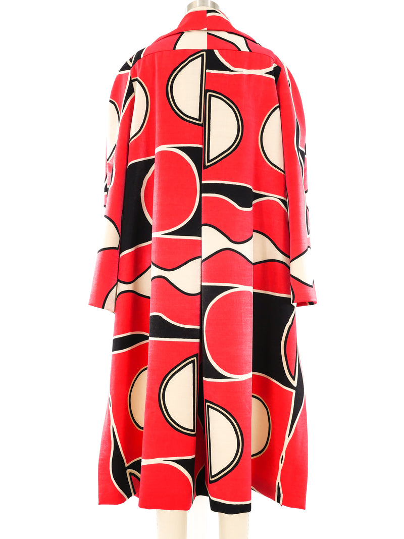 Louis Feraud Geometric Printed Overcoat Outerwear arcadeshops.com
