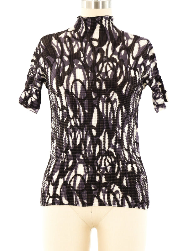 Issey Miyake Abstract Printed Top Top arcadeshops.com