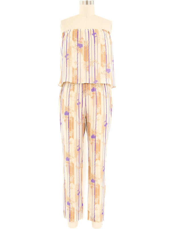 Hanae Mori Printed Chiffon Ensemble Suit arcadeshops.com