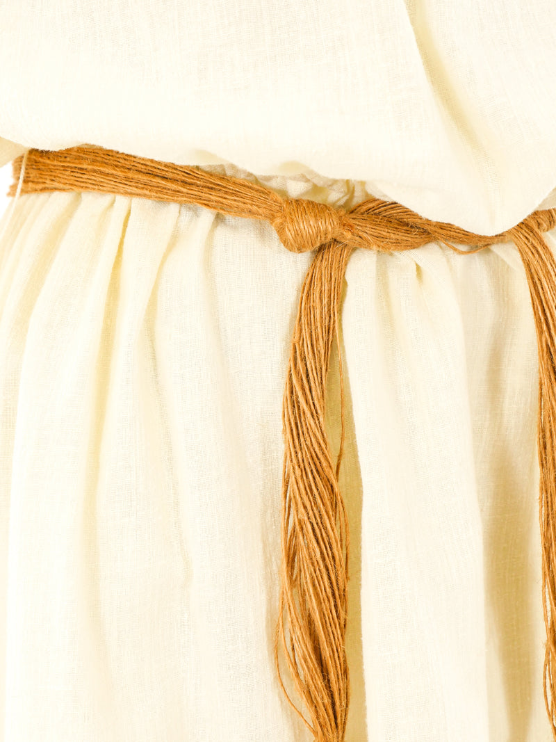 Oscar de la Renta Ivory Linen Ensemble Suit arcadeshops.com