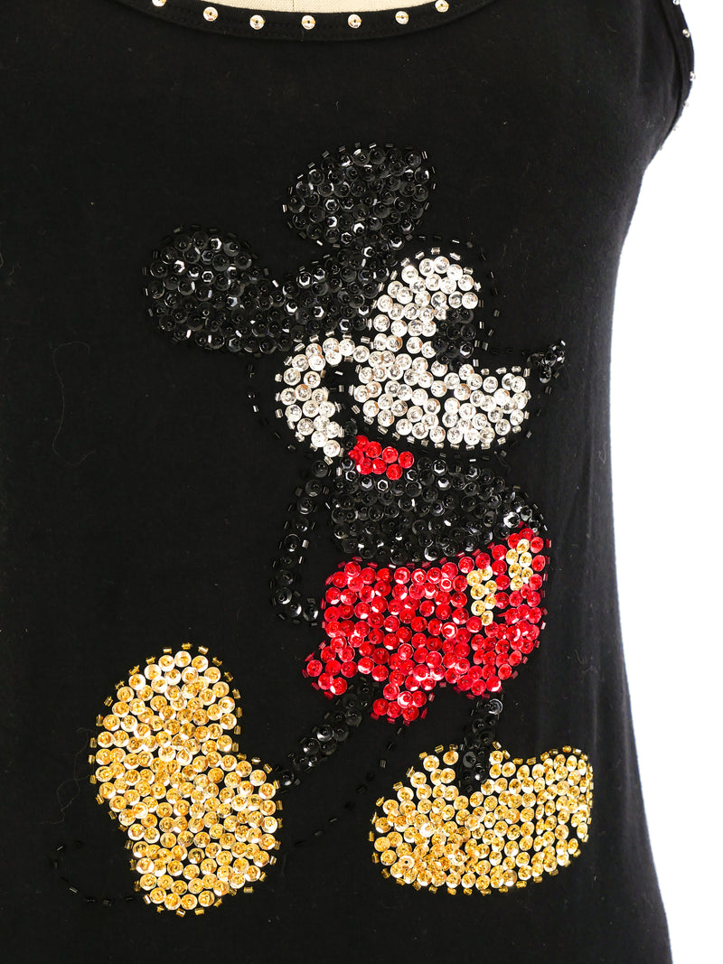 Christian Dior Mickey Mouse Embellished Tank Top arcadeshops.com