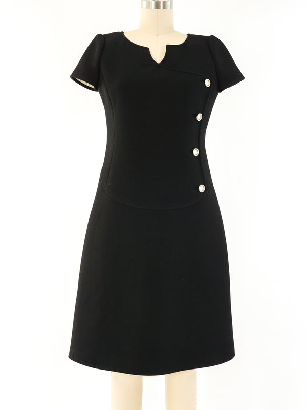 Courreges Button Front Little Black Dress Dress arcadeshops.com