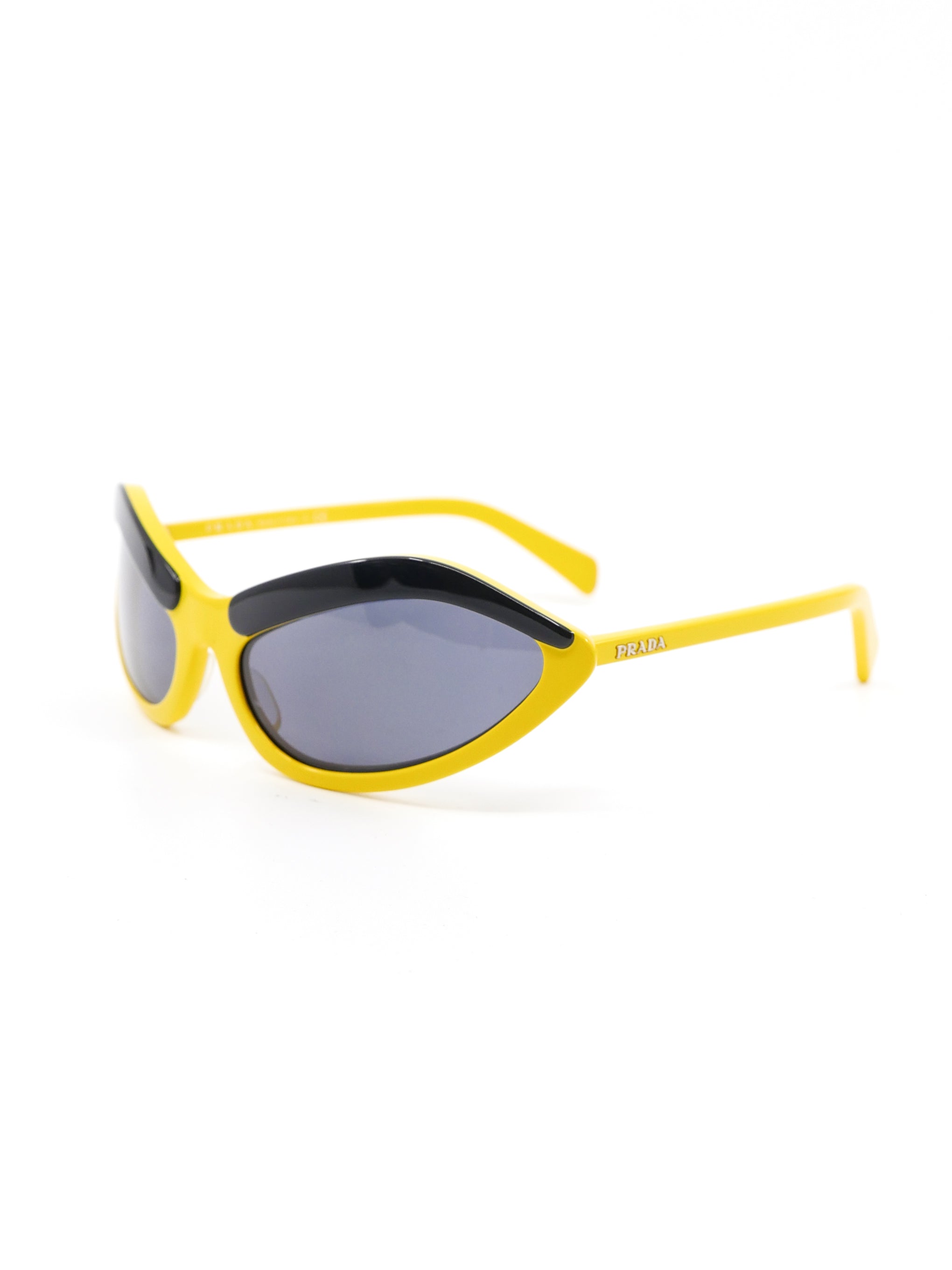 Prada Yellow Eyebrow Shield Sunglasses