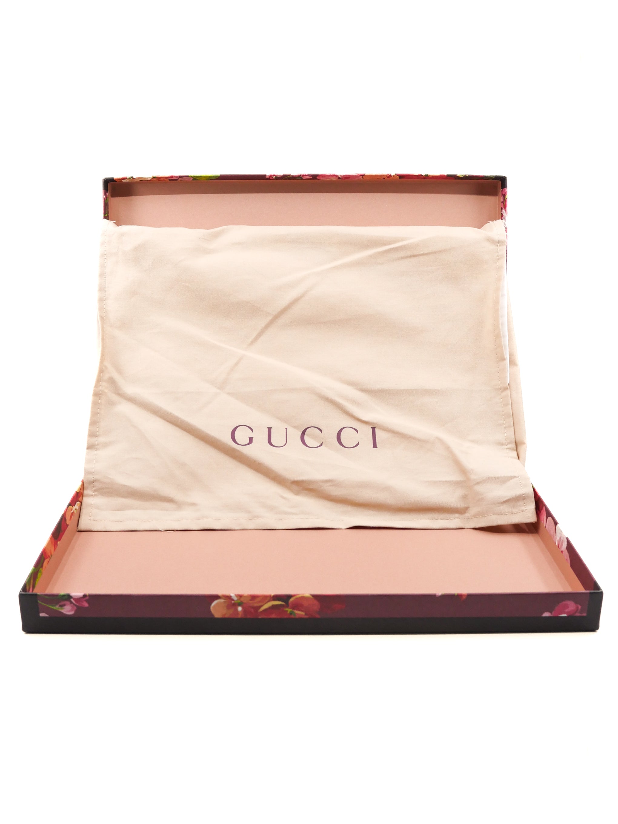 Gucci GG Supreme Monogram Blooms Large Zip Pouch