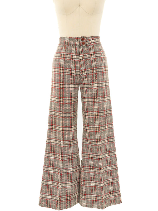 1970's Plaid Wide Leg Trouser Bottom arcadeshops.com