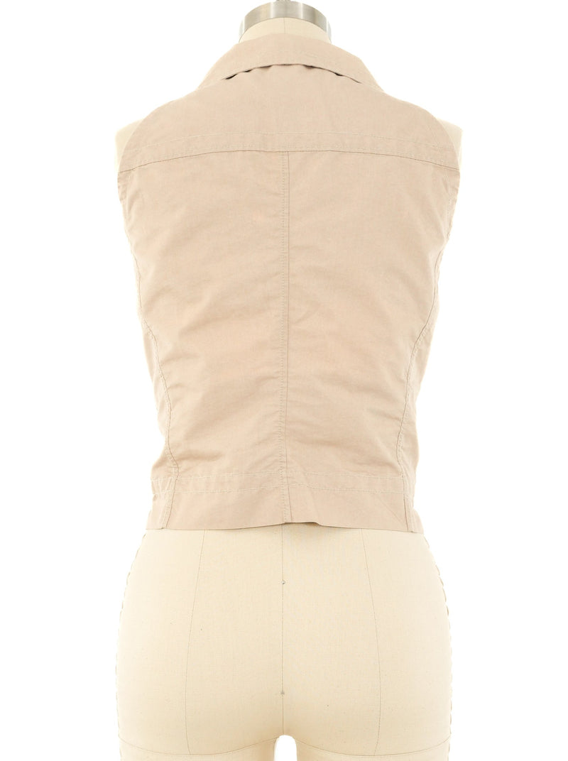 Gianfranco Ferre Buckled Cargo Sleeveless Shirt Top arcadeshops.com
