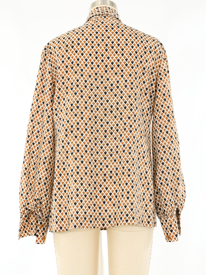 Spade Printed Bow Blouse Top arcadeshops.com
