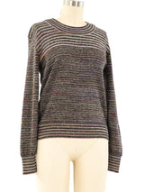 1970's Metallic Striped Sweater Top arcadeshops.com