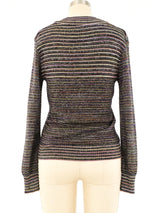 1970's Metallic Striped Sweater Top arcadeshops.com