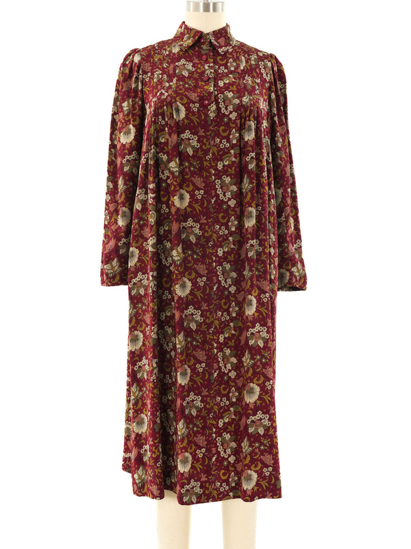 Ungaro Floral Silk Smock Dress Dress arcadeshops.com