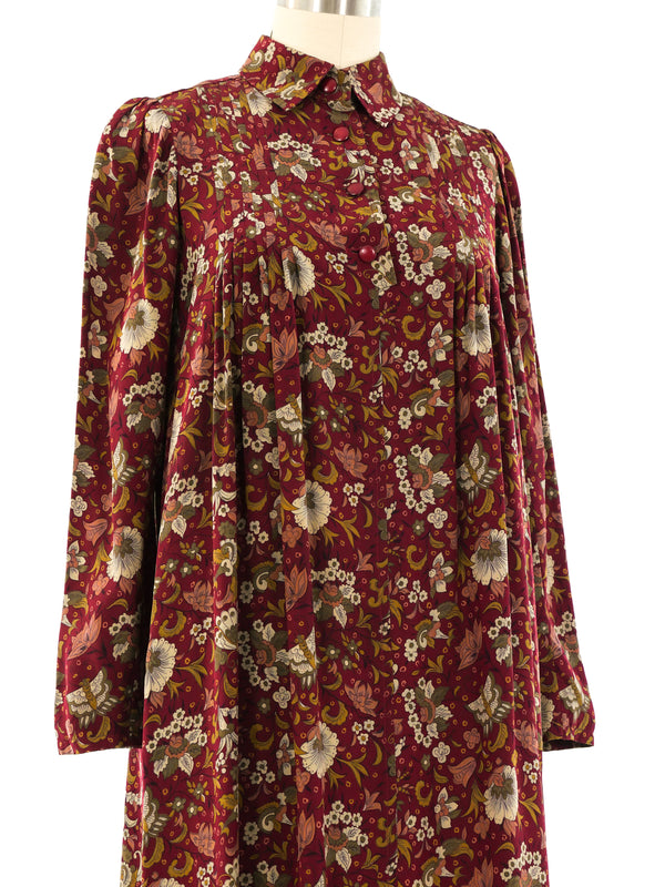 Ungaro Floral Silk Smock Dress Dress arcadeshops.com