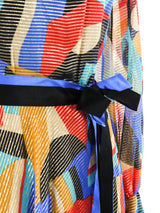Arnold Scaasi Printed Silk Chiffon Dress Dress arcadeshops.com