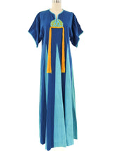 Josefa Indigo Tassel Caftan Dress arcadeshops.com