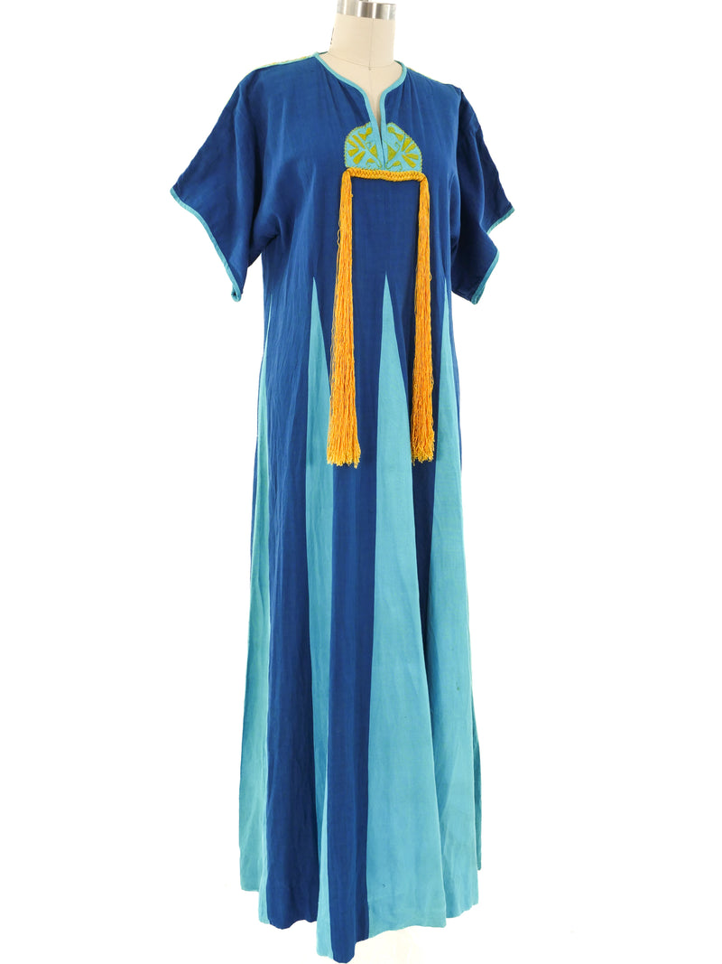 Josefa Indigo Tassel Caftan Dress arcadeshops.com