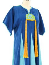 Josefa Indigo Tassel Caftan Dress arcadeshops.com