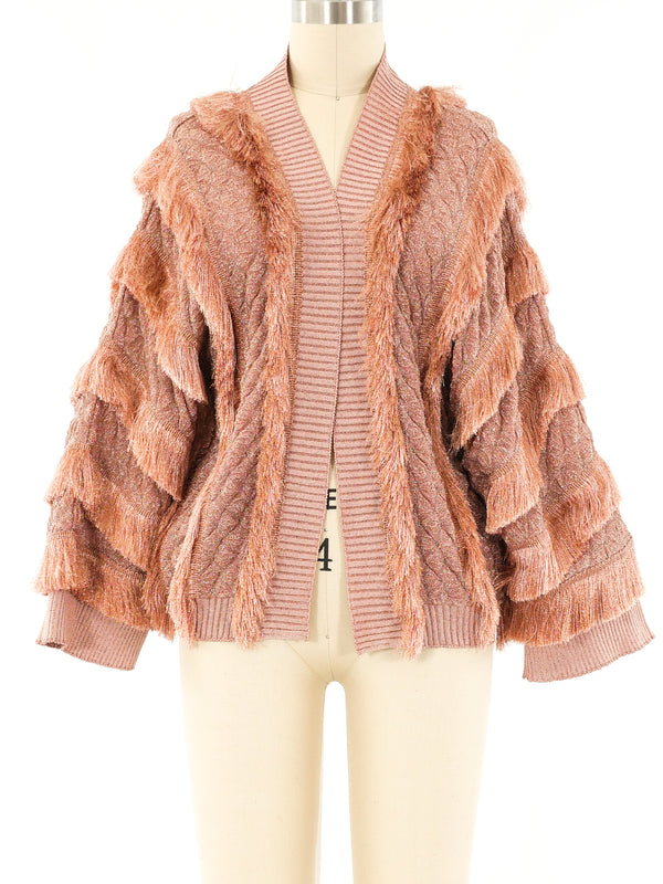 Missoni Rose Gold Fringe Cardigan Jacket arcadeshops.com