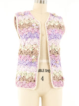 Pastel Rag Knit Vest Jacket arcadeshops.com