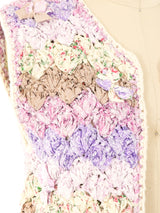 Pastel Rag Knit Vest Jacket arcadeshops.com