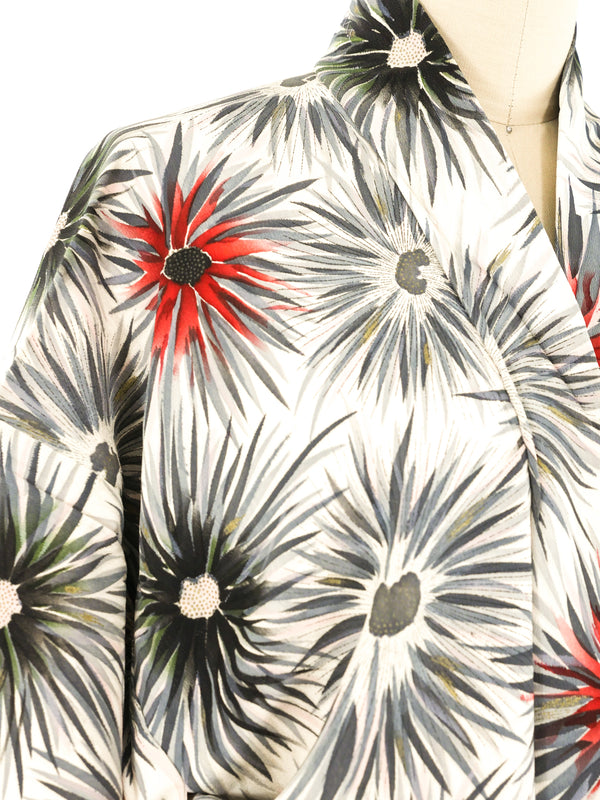 Starburst Floral Painted Kimono Jacket arcadeshops.com