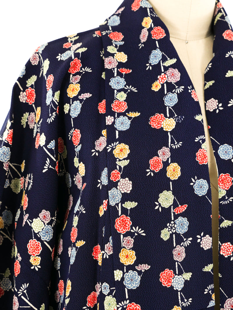 Floral Vine Print Kimono Jacket arcadeshops.com