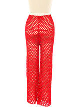 Red Crochet Pants Bottom arcadeshops.com