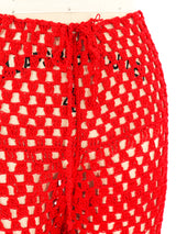 Red Crochet Pants Bottom arcadeshops.com