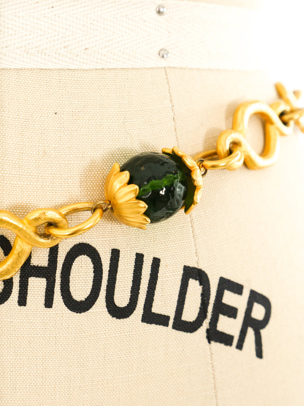 Karl Lagerfeld Glass Bead Chain Belt Accessory arcadeshops.com