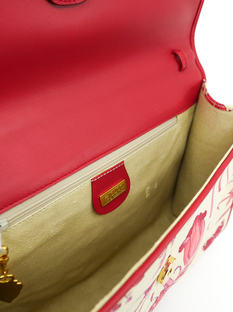Gucci Pink Flora Convertible Clutch Accessory arcadeshops.com