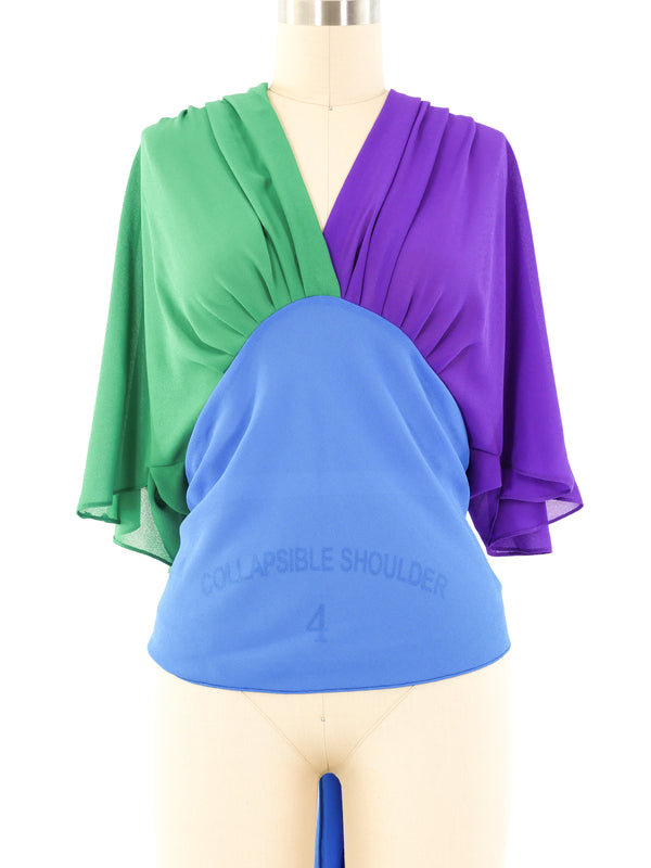 Giorgio di Sant'Angelo Colorblock Wrap Top Top arcadeshops.com