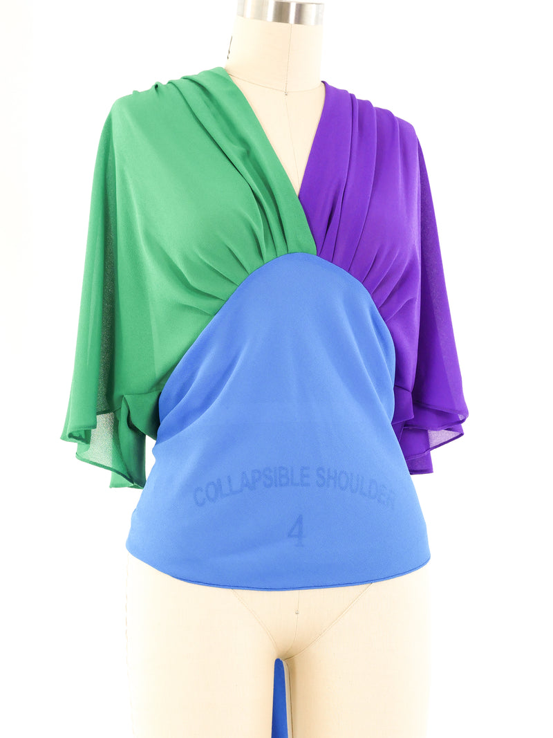 Giorgio di Sant'Angelo Colorblock Wrap Top Top arcadeshops.com