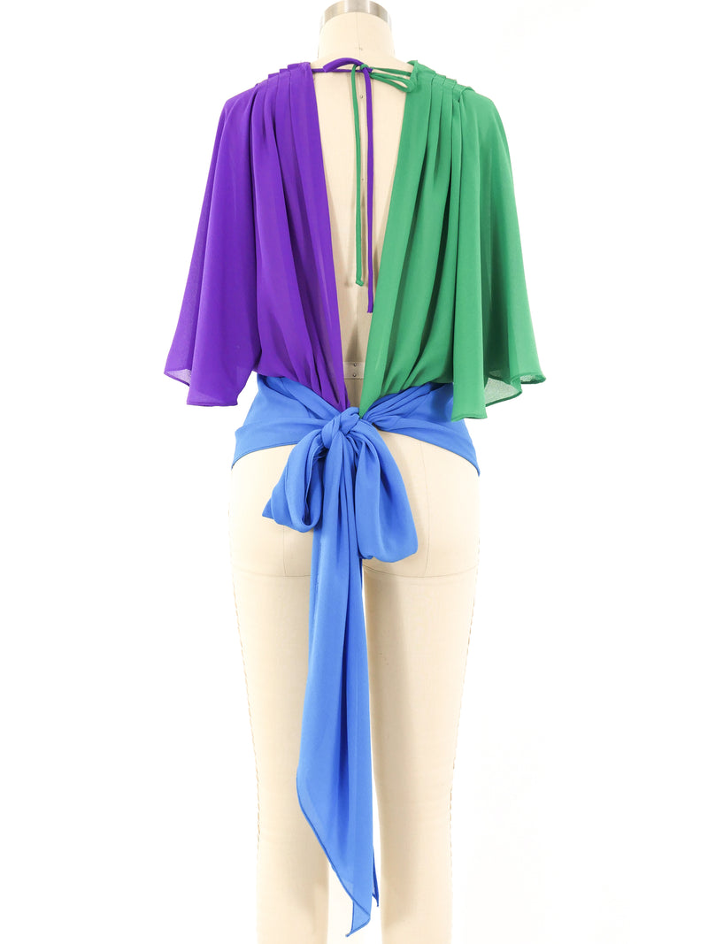 Giorgio di Sant'Angelo Colorblock Wrap Top Top arcadeshops.com