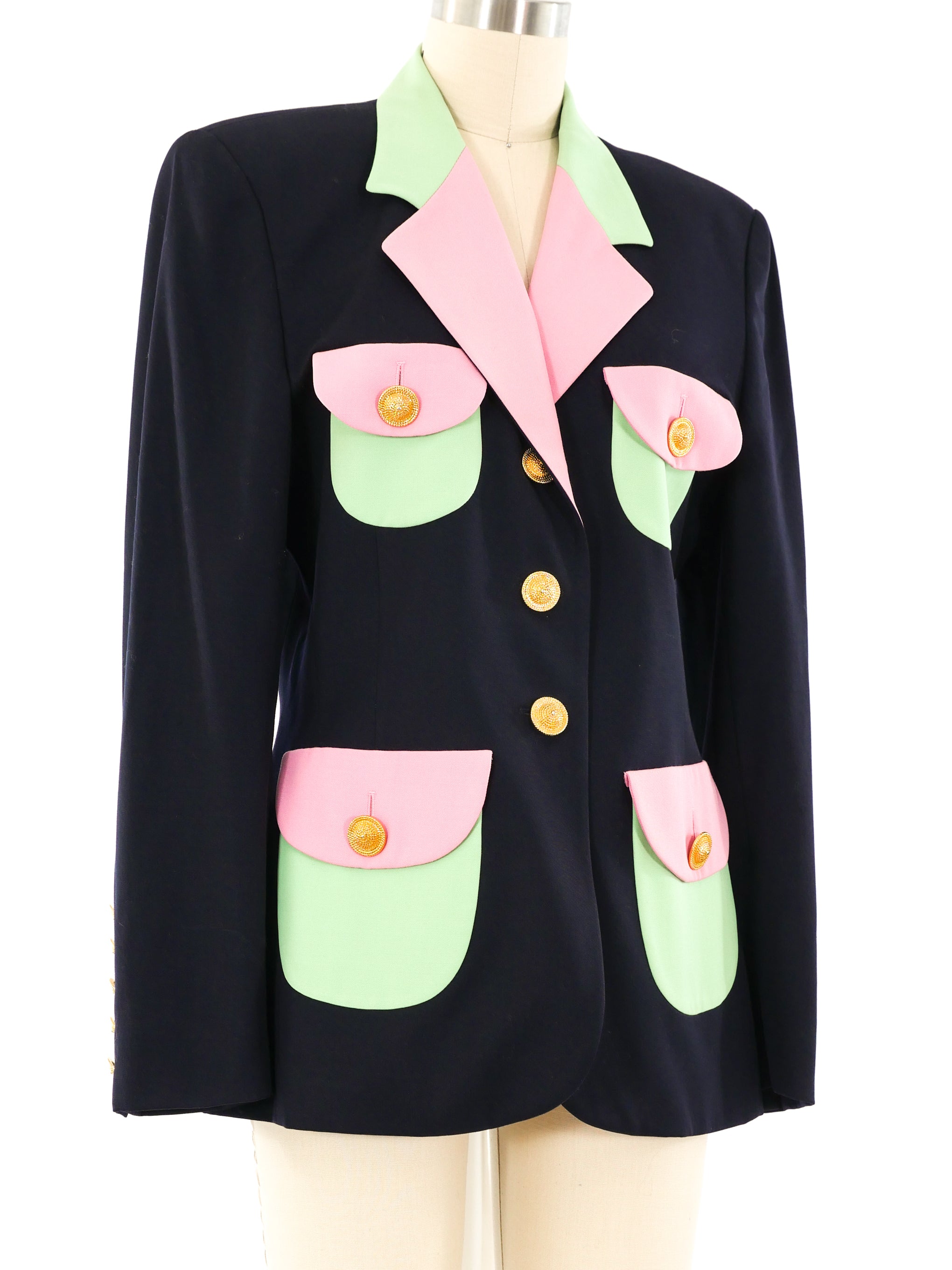 Escada Pastel Trimmed Blazer