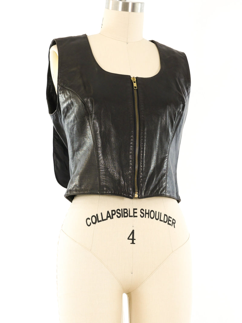 Leather Backpack Sleeveless Top Top arcadeshops.com