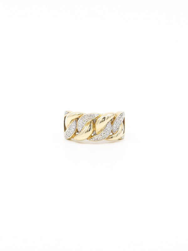 Diamond Accented Cuban Link Ring Fine Jewelry arcadeshops.com