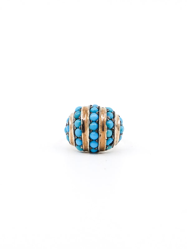 Turquoise Banded Dome Ring Fine Jewelry arcadeshops.com