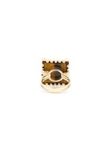 14k Gold Framed Tiger Eye Ring Fine Jewelry arcadeshops.com
