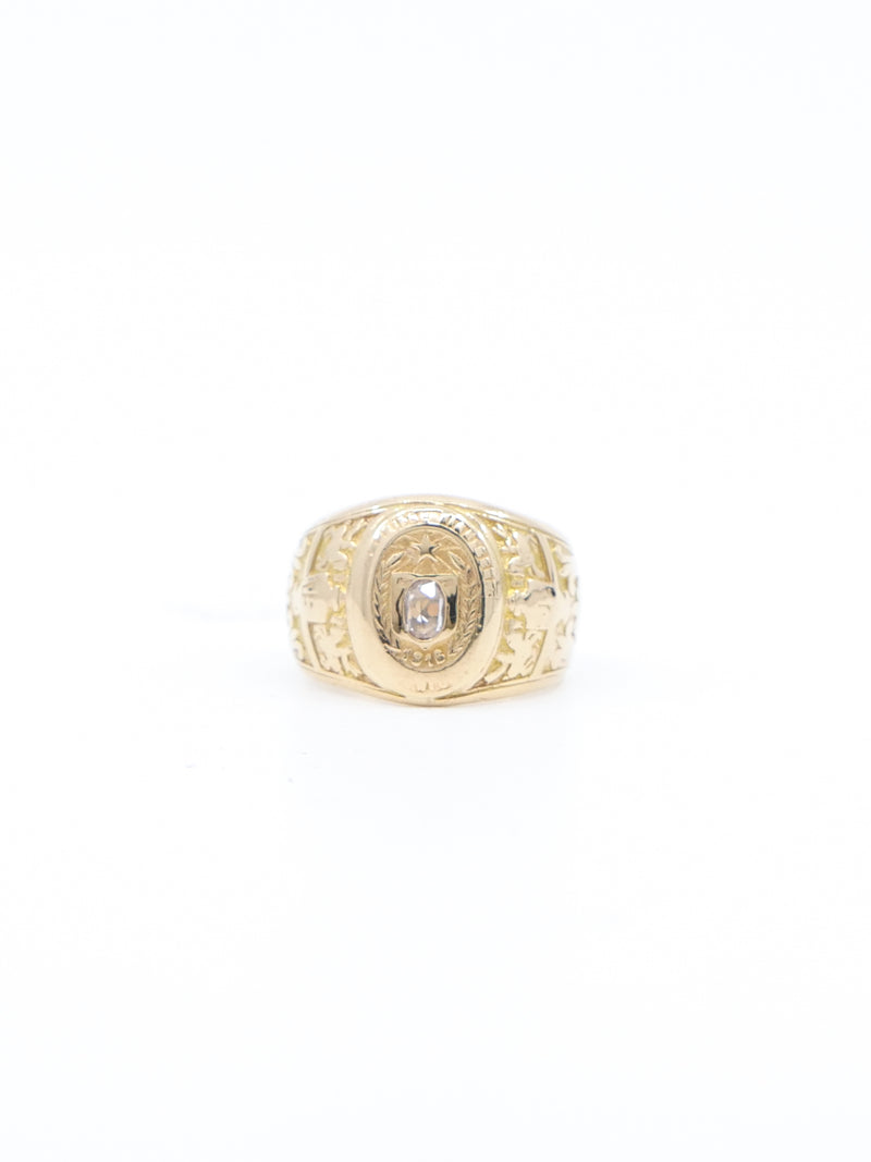 Antique Diamond Accented Signet Ring Fine Jewelry arcadeshops.com