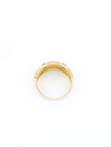 Emerald Accented Dome Band Ring Fine Jewelry arcadeshops.com