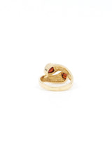 14k Heart Garnet Bipass Stye Ring Fine Jewelry arcadeshops.com