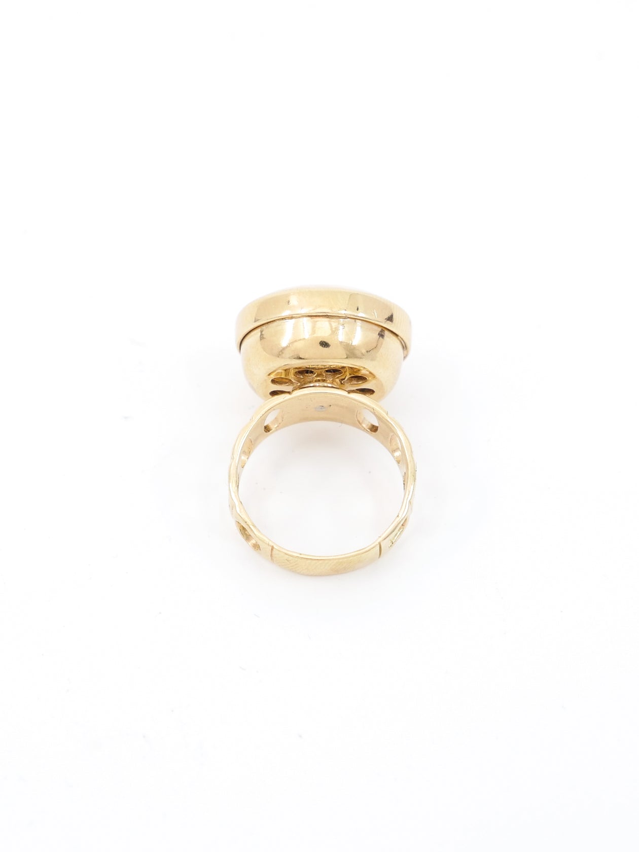 Rolling Dices Lucky Dice Shaped Adjustable Ring in Gold