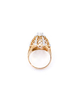 14k Lattice Dome Ring with Opal and Diamonds Fine Jewelry arcadeshops.com