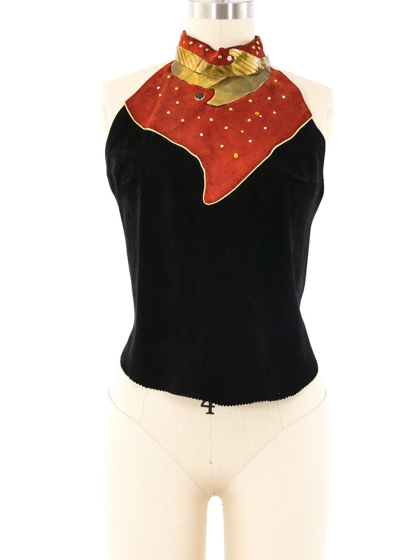 Art To Wear Suede Halter Top Top arcadeshops.com