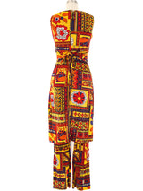 Graphic Printed Tunic Ensemble Suit arcadeshops.com