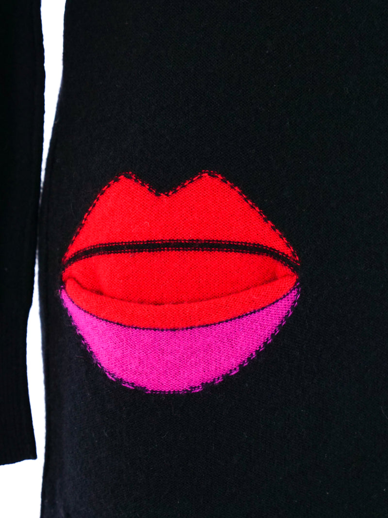 Sonia Rykiel Lip Motif Knit Sweater Dress Dress arcadeshops.com