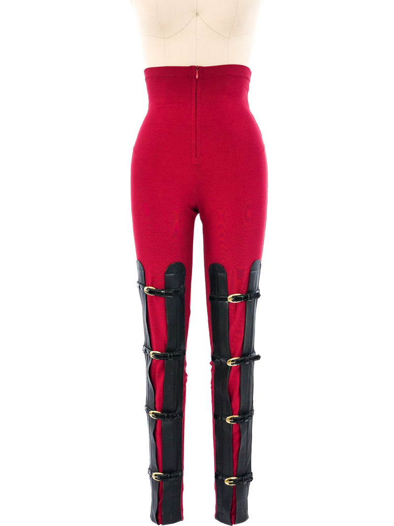 Bondage Themed Stretch Pants Ensemble Suit arcadeshops.com